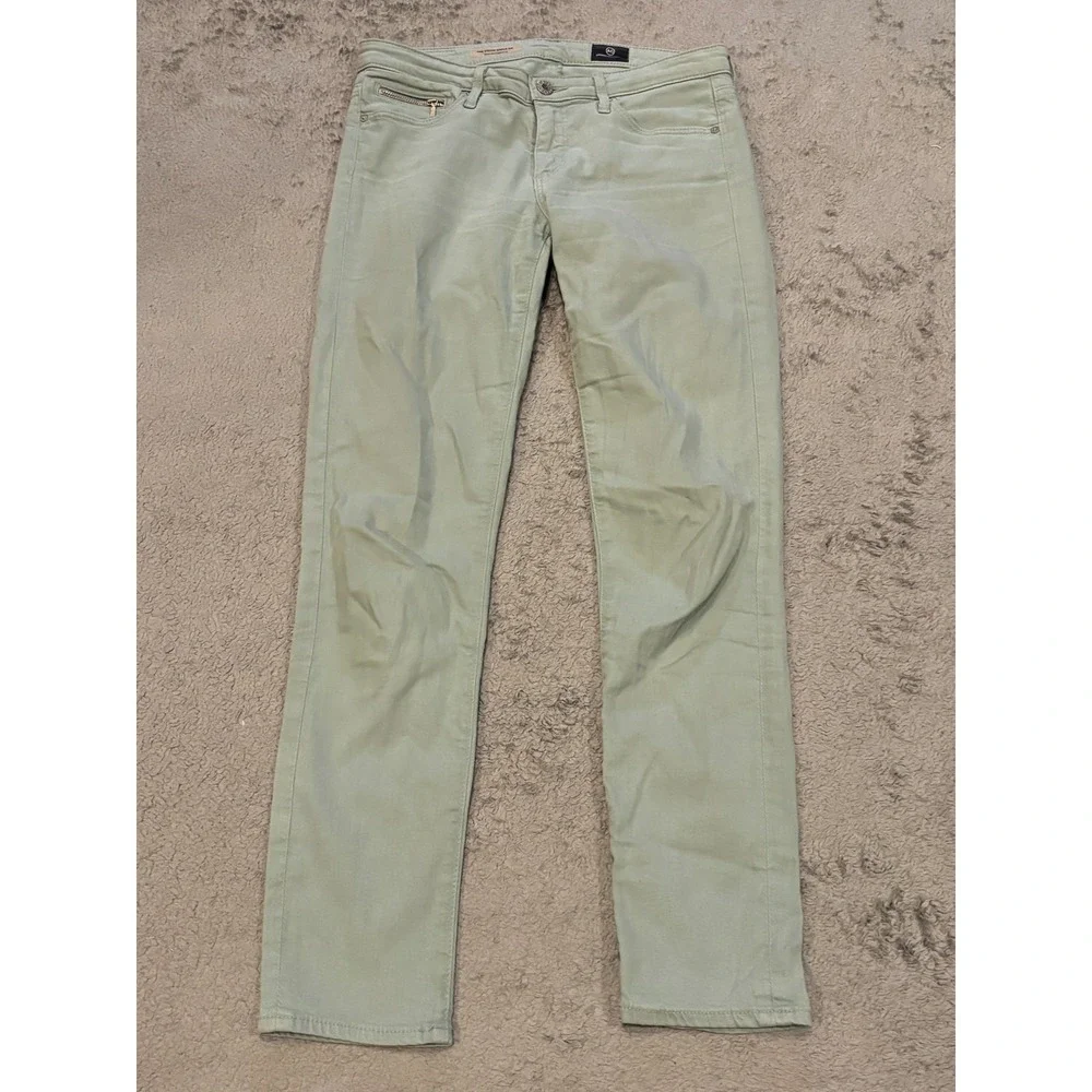 AG Adriano Goldschmied Jeans Womens 26R Green Stevie Ankle Slim Straight Skinny
